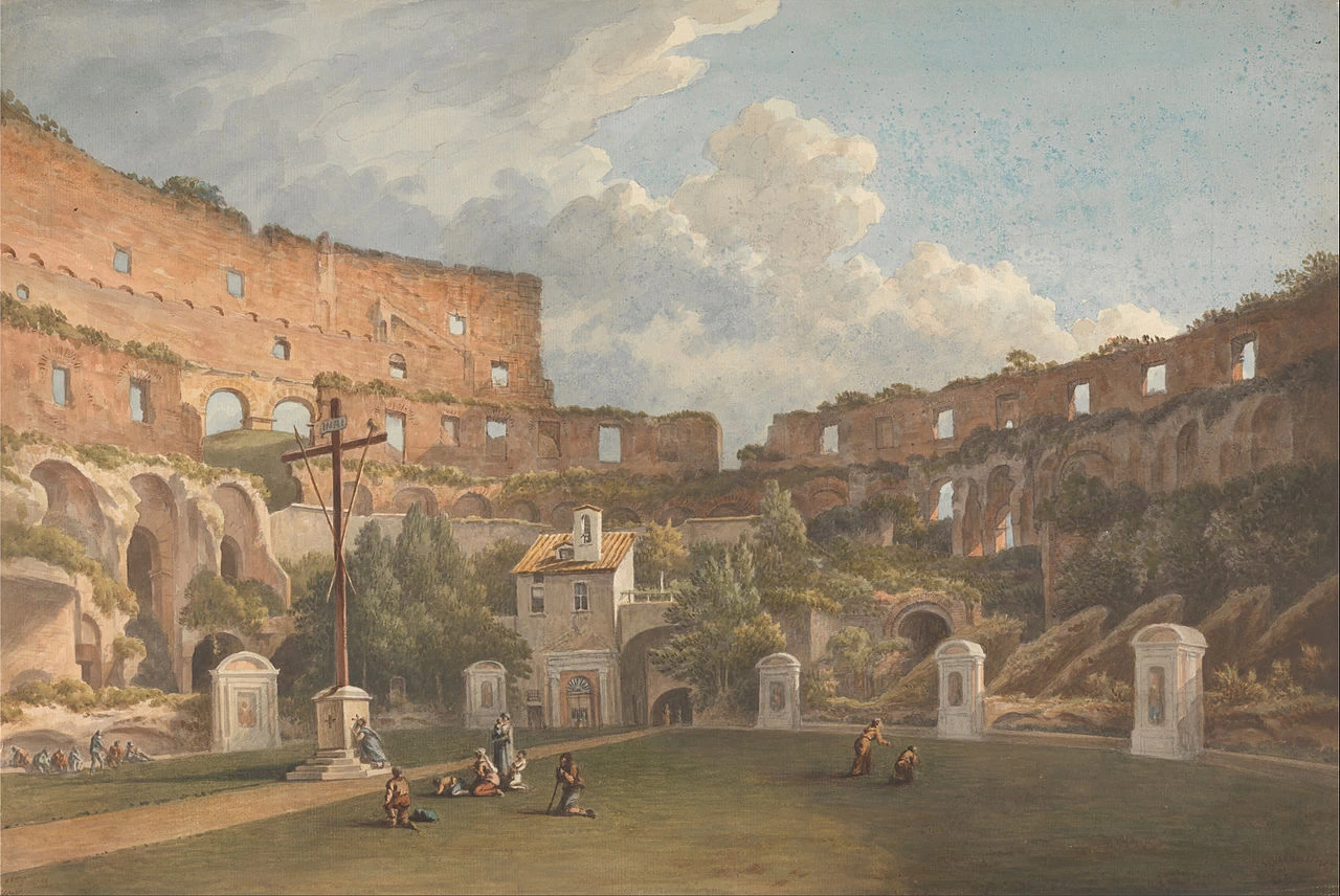 Una veduta interna del Colosseo, Roma - Yale Center, New Haven